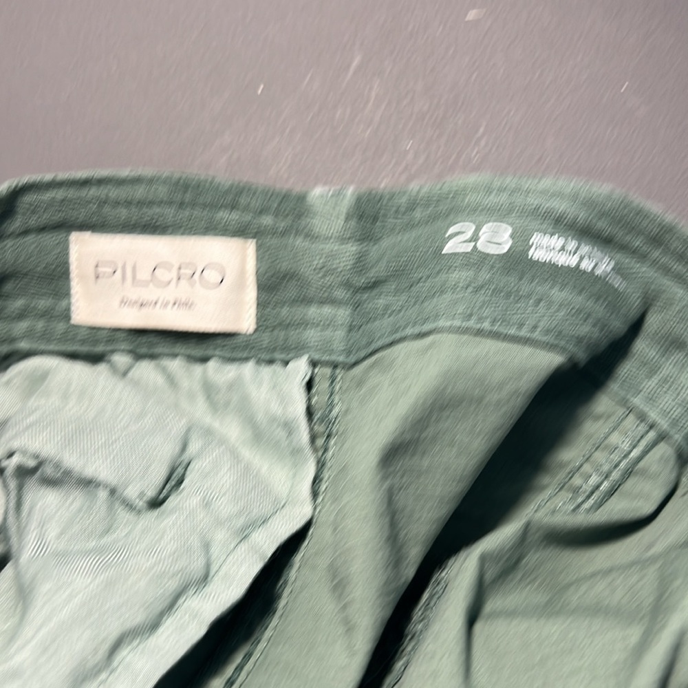 Anthropologie Olive Wide Leg Cargo Pants - Picture 13 of 14